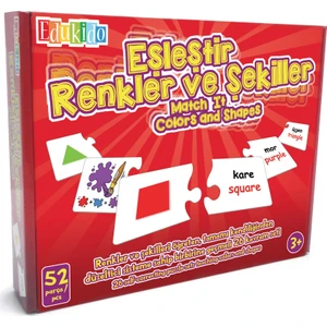 Eğitici Oyuncak  Eşleştir Mukavva Puzzle Renkler ve Şekiller EDU-1001