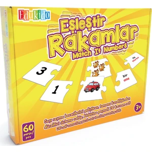 EdukidoEğitici Oyuncak  Eşleştir Mukavva Puzzle Rakamlar EDU-1006