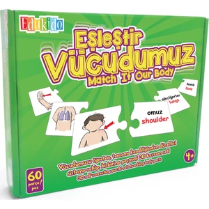 Eğitici Oyuncak Eşleştir Mukavva Puzzle Vücudumuz EDU-1008