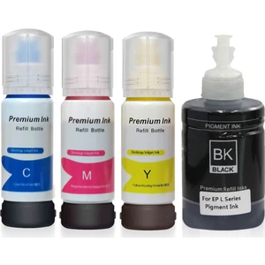 Photoink 504  101 Ecotank  4 Renk Set Mürekkep L4150 L4160 L6190