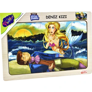 Ahşap Eğitici Puzzle / Deniz Kızı