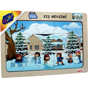 Ahşap Eğitici Puzzle / Kış Mevsimi