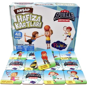 Eğitici Ahşap Hafıza Kartları Sporlar