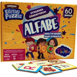 Ahşap Eğitici Puzzle / Alfabe