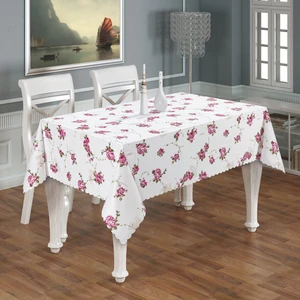 LA8133 Ponje Dertsiz Pembe Masa Örtüsü 150 cm Yuvarlak