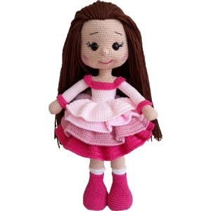 Marul Kız Amigurumi Örgü Oyuncak Bebek