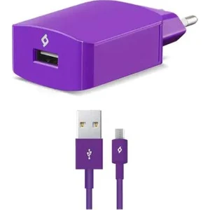 TTec Hızlı Şarj Micro USB Şarj Aleti 2.1A 1.2 mt  Mor
