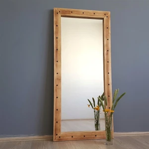 Neostill-Doğal Ahşap Dekoratif Salon Ofis Boy Ayna 50X110ES