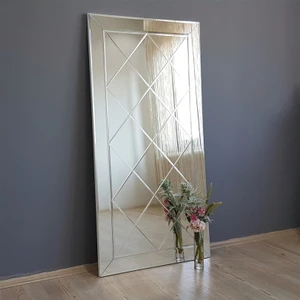 Neostill-Dekoratif Baklava Desenli Duvar Salon Boy Ayna  A306-D
