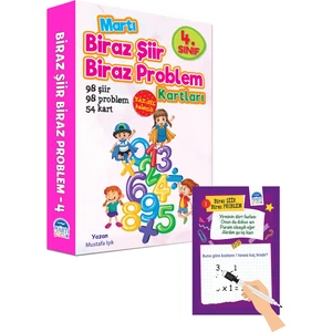 Biraz Şiir Biraz Problem Kartları 4. Sınıf/Yazsil Özellikli - Mustafa Işık