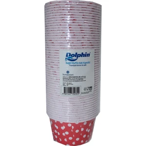 Kağıt Muffin Kek Kapsülü Kırmızı Puantiyeli 50' li