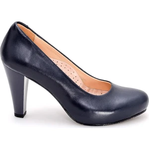 Girl Boss New York Mona Siyah Deri Platformlu Comfort Hostes Ayakkabısı C4009-P-1