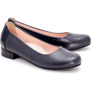 Girl Boss New York Daisy Lacivert Comfort Deri Hostes Ayakkabısı C4011-F-2