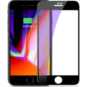 JM226 Apple iPhone 7/ Apple iPhone 8 3D Kavisli Hd İnce Anti Blue Light Temperli Cam