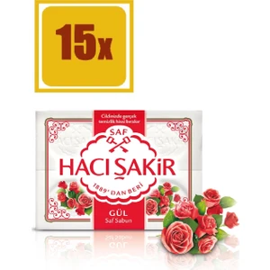 Hacı Şakir Gül Kalıp Sabun 4 x 150 gr 15'li Set