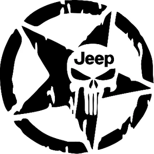 New Jargon Askeri Yıldız Army Star Off Road 4X4 Jeep Arazi Aracı  2 Adet Sağ Sol Set - 15 x 15 cm