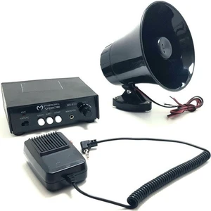 MV-800 Pazarcı Ses Sistemi Mıknatıslı 12V Anfi + Hoparlör + Mikrofon