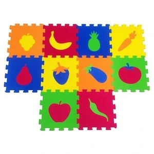 Eva Meyve ve Sebzeler Puzzle Seksek Oyun Matı