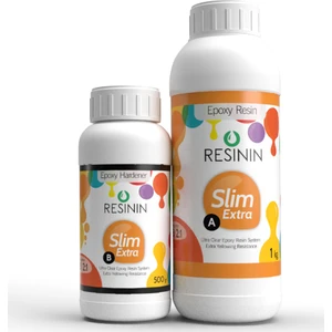 Slim Extra 1500 Gr A+B Ekstra Sararma Dirençli Ultra Şeffaf Epoksi Reçine