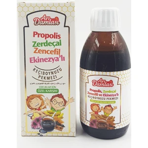 Arı Damlası Doğal Propolis-Zerdeçal-Zencefil ve Ekinezyalı Çoçuklar İçin Keçiboynuzu Pekmezi 250 ml