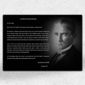 İyi Olsun Atatürk ve Gençliğe Hitabe - Dekoratif Kanvas Tablo