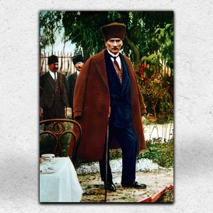 İyi Olsun Kalpaklı Atatürk Portresi Kanvas Tablo