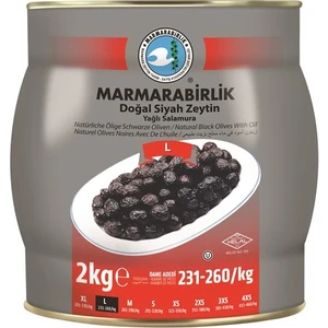 (L) 231-260 Kalibre Yağlı Siyah Zeytin 2 kg