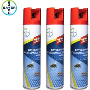 Sineklere Karşı Etkili Aerosol 275 ml x 3 Adet