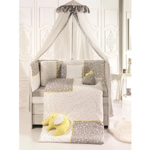 Pierre Cardin Smiley Stars Bebek Beşik Uyku Seti 75 x 130 cm Grey Yellow