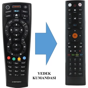 D-Smart 2017 Hd Blue Uydu Alıcı (Yedek) Kumandası