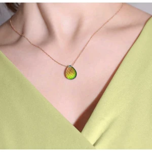 Gümüş His Taşı Bayan Kolye