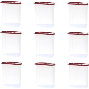 1.7 lt Erzak Kabı 9'lı Paket Bordo