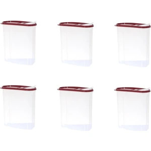 1.7 lt Erzak Kabı 6'lı Paket Bordo