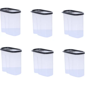 1.7 lt Erzak Kabı 6'lı Paket Gri
