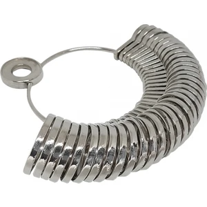 Gümüş 925 Ayar Metal Parmak Yüzük Ölçü Halkası