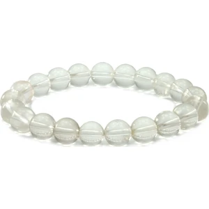8 mm Kristal Kuvars Doğal Taş Unisex Bileklik