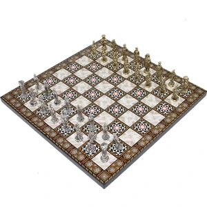Gift Home Metal Osmanlı Bizans Satranç Takımı Ve Sedef Tahtası Küçük Boy
