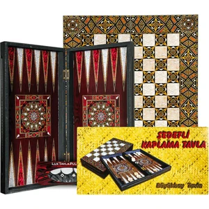 Sedefli Kaplama Tavla Büyük Boy