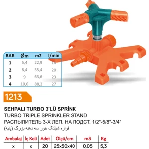 Turbo 3'lü Sehpalı Sprink Fıskiye