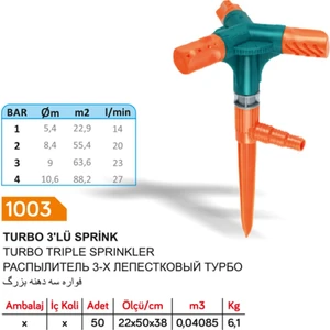Turbo 3'lü Kazıklı Sprink Fıskiye