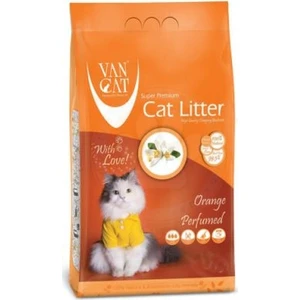Vancat Portakal Kokulu İnce Taneli Bentonit Kedi Kumu 5 kg