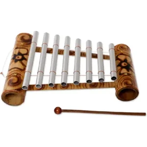 Etnik Bambu Selefon (Handcrafted Floral Bamboo Xylophone)