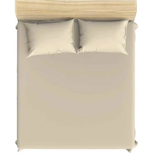Saten Koyu Krem 160 x 200 Çift Kişilik Lastikli Çarşaf Takımı