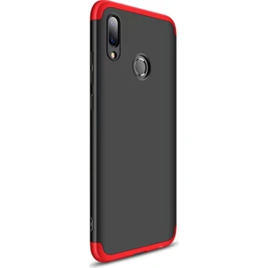 Huawei P Smart 2019 Kılıf Double Dip 360 Protective Siyah Kırmızı