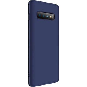 Samsung Galaxy S10 Kılıf Double Dip 360 Protective Lacivert