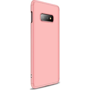 Samsung Galaxy S10E Kılıf Double Dip 360 Protective Rose Gold