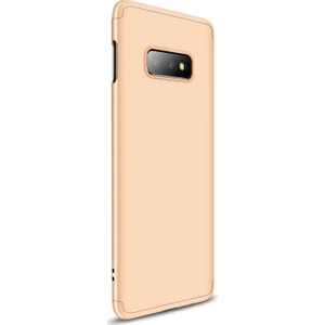 Samsung Galaxy S10E Kılıf Double Dip 360 Protective Gold