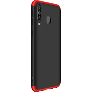 Samsung Galaxy M30 Kılıf Double Dip 360 Protective Siyah Kırmızı