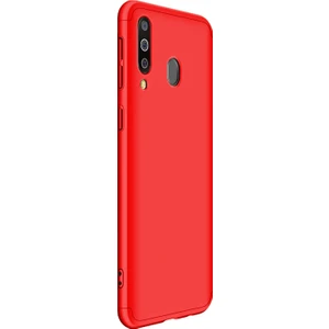 Samsung Galaxy M30 Kılıf Double Dip 360 Protective Kırmızı