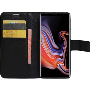 Cüzdanlı Deri Samsung Galaxy Note 9 Kılıf Siyah